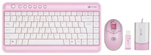 Клавиатура G-CUBE GRKST-520C Pink 2,4Ghz Клав 2,4Ghz Мышь USB зарядк