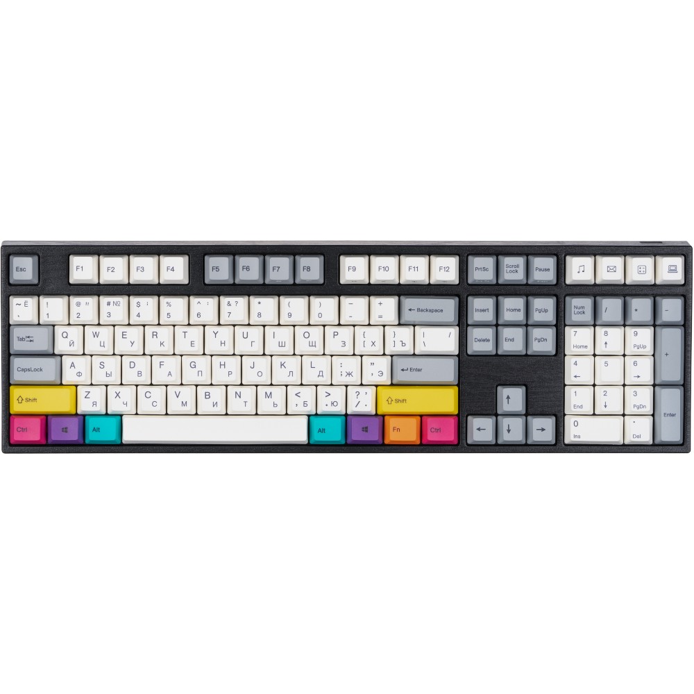 

Клавиатура Varmilo VA108M CMYK Cherry MX Blue USB Vintage Days (VA108MC2W/LLK12RB), VA108M CMYK, Cherry MX Blue (VA108MC2W/LLK12RB)