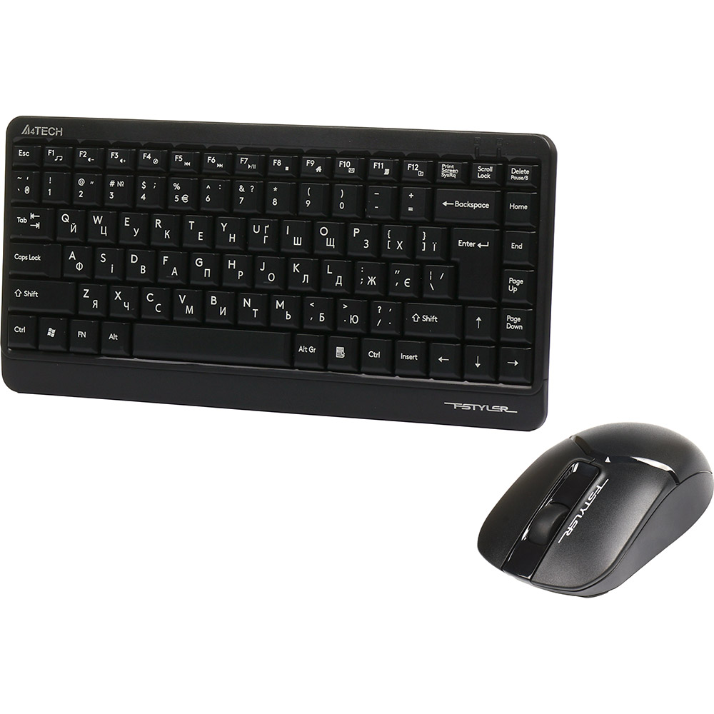 Комплект A4TECH Fstyler FG1112 Black Комплектация клавиатура+мышь