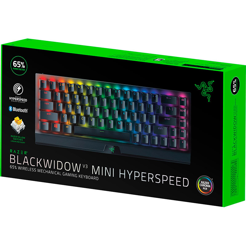 Зовнішній вигляд Клавіатура RAZER BlackWidow V3 Mini Hyperspeed Yellow Switch RU (RZ03-03890700-R3R1)