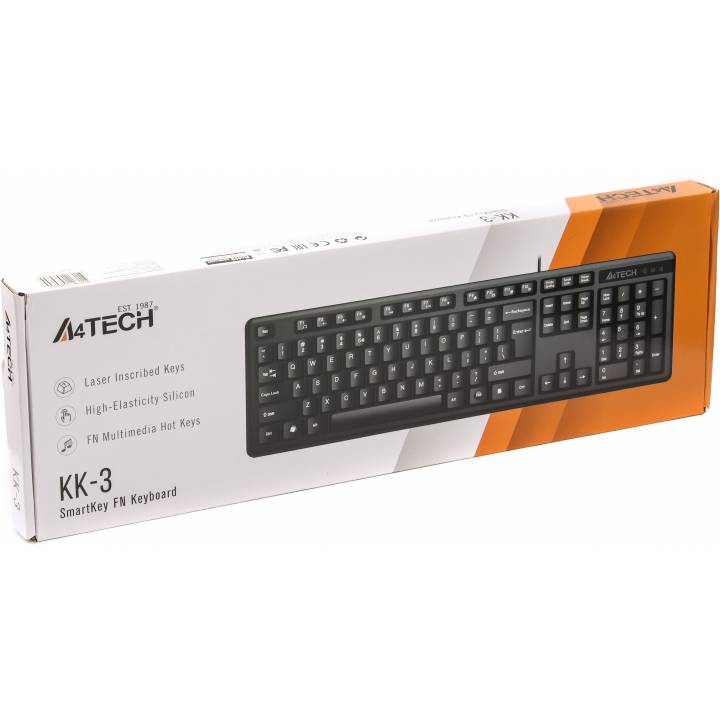 Клавіатура A4TECH KK-3 USB Black Клас стандартна