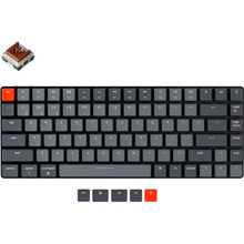 Бездротова клавіатура Keychron K3 Low Profile Hot-Swap Optical Brown White LED USB Bluetooth Black (K3D3_Keychron)