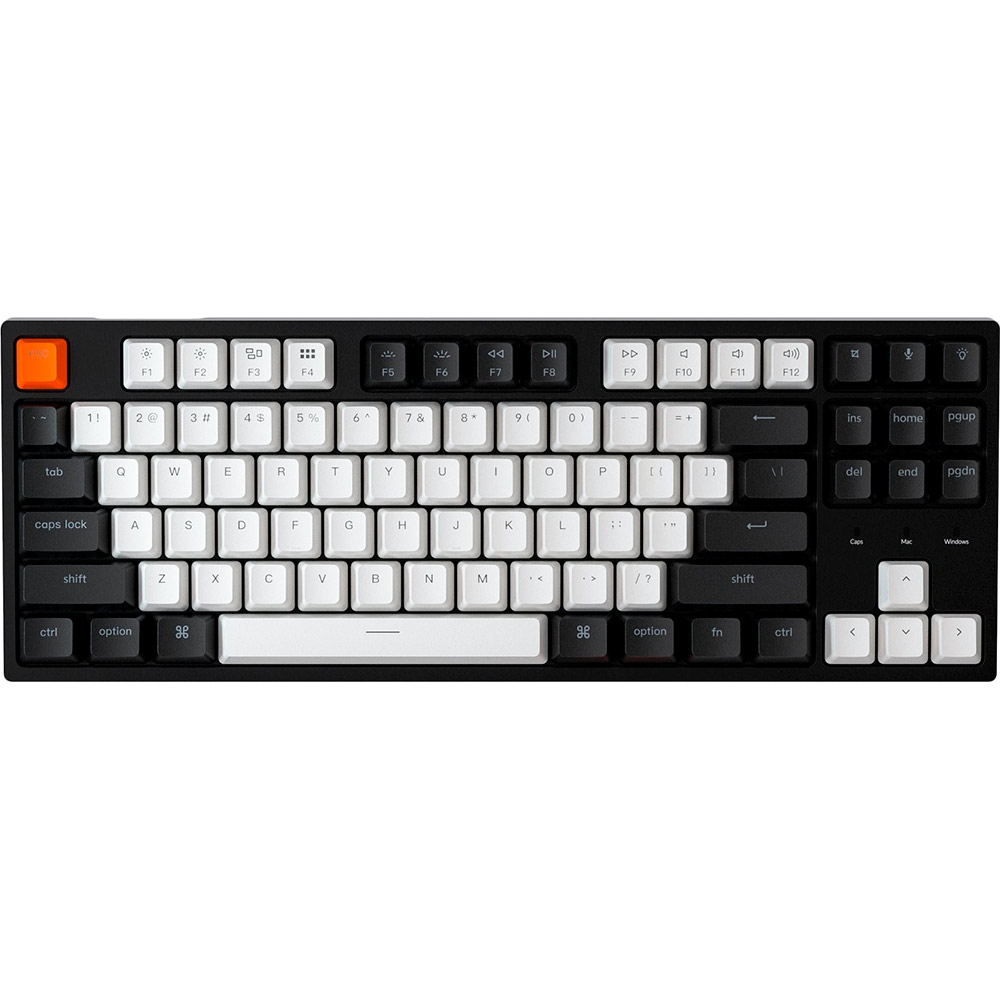 

Клавиатура Keychron C1 Wired Gateron Brown RGB USB Black (C1B3_Keychron), C1 Wired 87 Key Gateron Switch RGB Brown