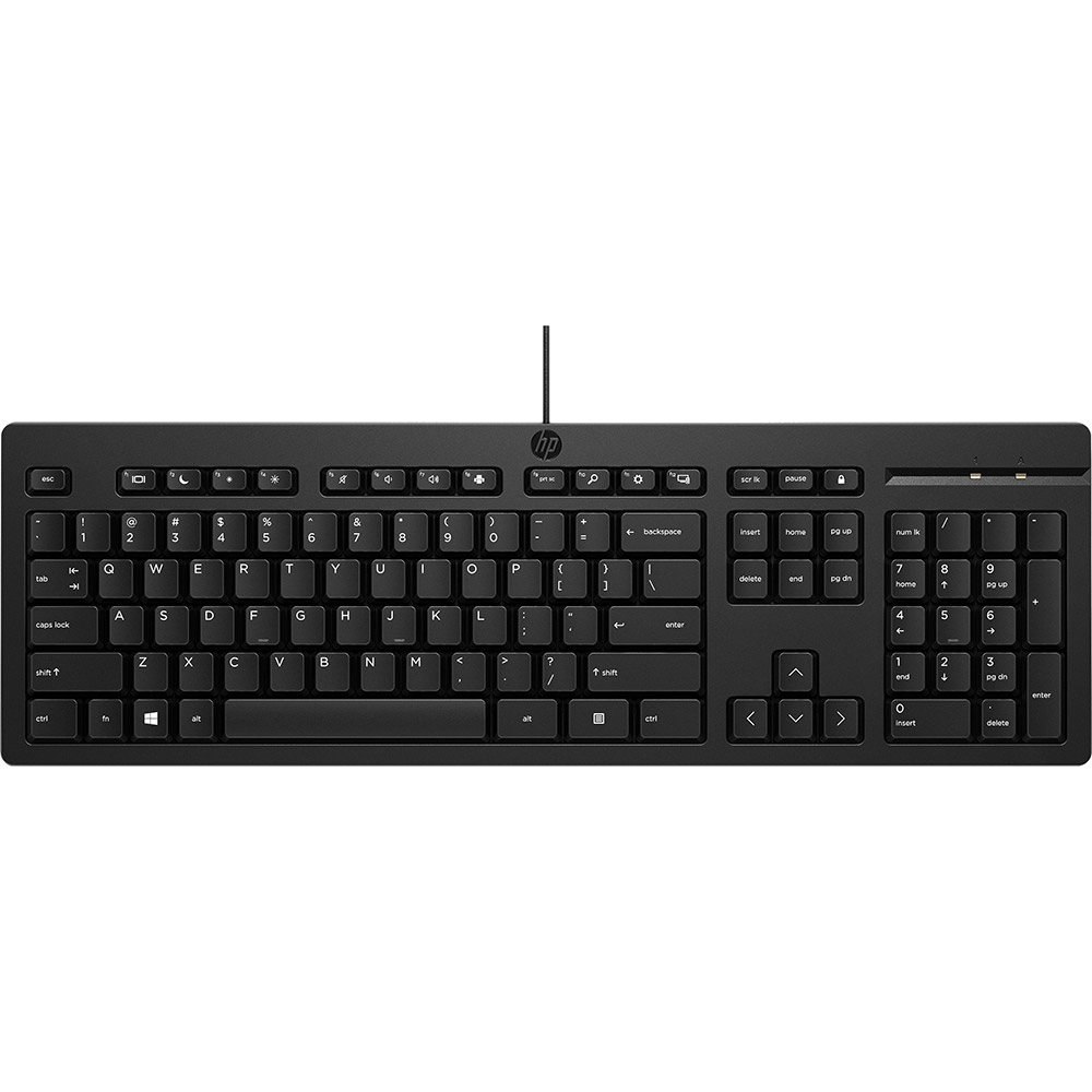 

Клавиатура HP 125 Wired Keyboard (266C9AA), 125 USB Black