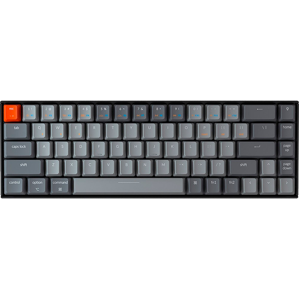 

Клавиатура Keychron K6 Gateron Brown RGB USB Bluetooth Black (K6O3_Keychron), K6 68 Key Gateron White LED Brown
