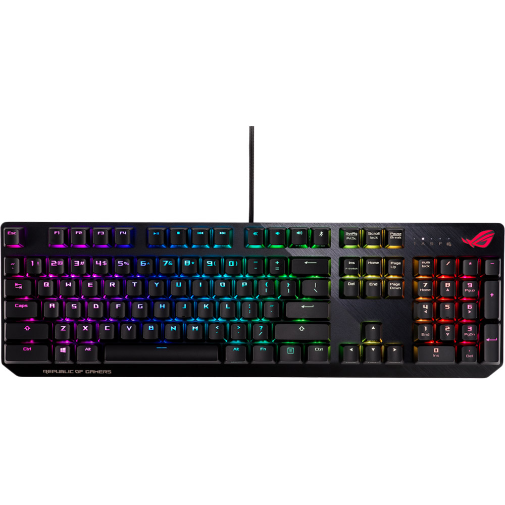 Клавіатура Asus ROG Strix Scope NX Red Switch Black (90MP0186-B0RA00) Конструкція механічна