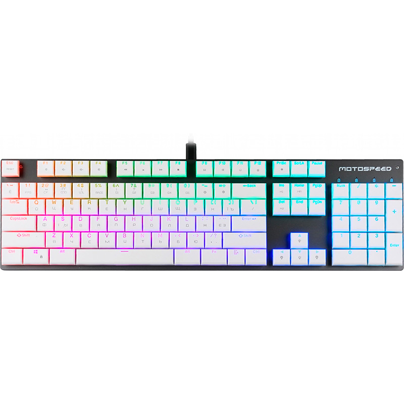 

Клавиатура MOTOSPEED K94 Kailh Short White USB Grey (mtk94mks), K94 Kailh Short White (mtk94mks) Grey USB