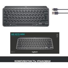 Клавіатура Logitech MX Keys Mini Wireless Illuminated Graphite (920-010501)
