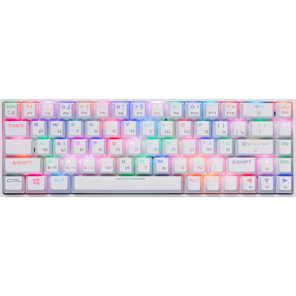

Клавиатура 2E GAMING KG380 RGB Gateron Brown Switch BT/USB White (2E-KG380UWT-BR), KG380 RGB Gateron Brown Switch BT/USB White Ukr