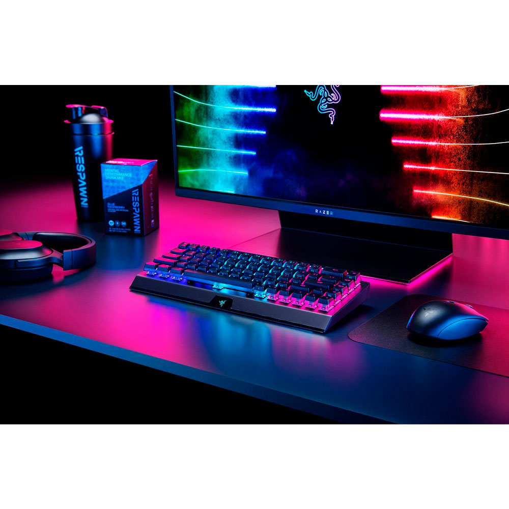 Фото Клавиатура Razer BlackWidow V3 Mini HyperSpeed Green Switch RU RGB Black (RZ03-03891600-R3R1)