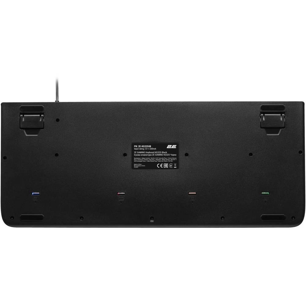 Клавіатура 2E GAMING KG325 LED USB Ukr Black (2E-KG325UB) Підключення дротове