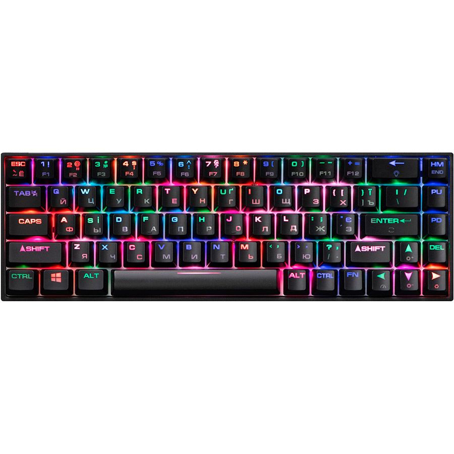 

Клавиатура 2E GAMING KG370 RGB 68 key Ukr Gateron Brown Switch USB Black (2E-KG370UBK-BR), KG370 RGB 68key Gateron Brown Switch USB Black Ukr