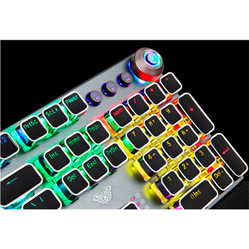 Фото Клавиатура AULA Fireshock V5 Mechanical Wired Keyboard RED switch Black (6948391240602)