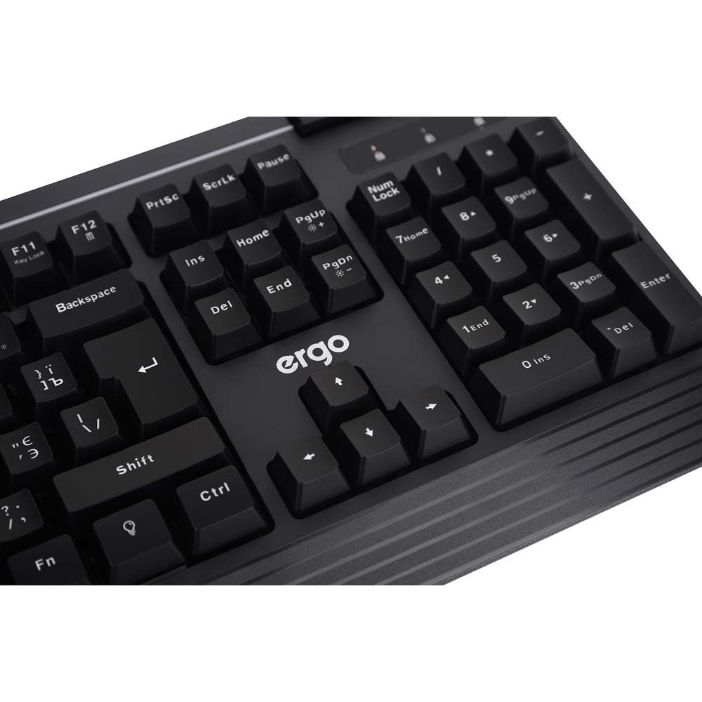 Зовнішній вигляд Клавіатура ERGO KB-612 Black (KB-612)