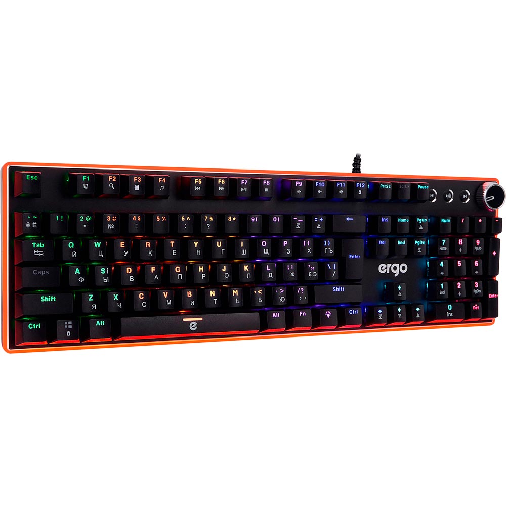 Клавіатура ERGO KB-955 RGB Black (KB-955) Клас ігрова