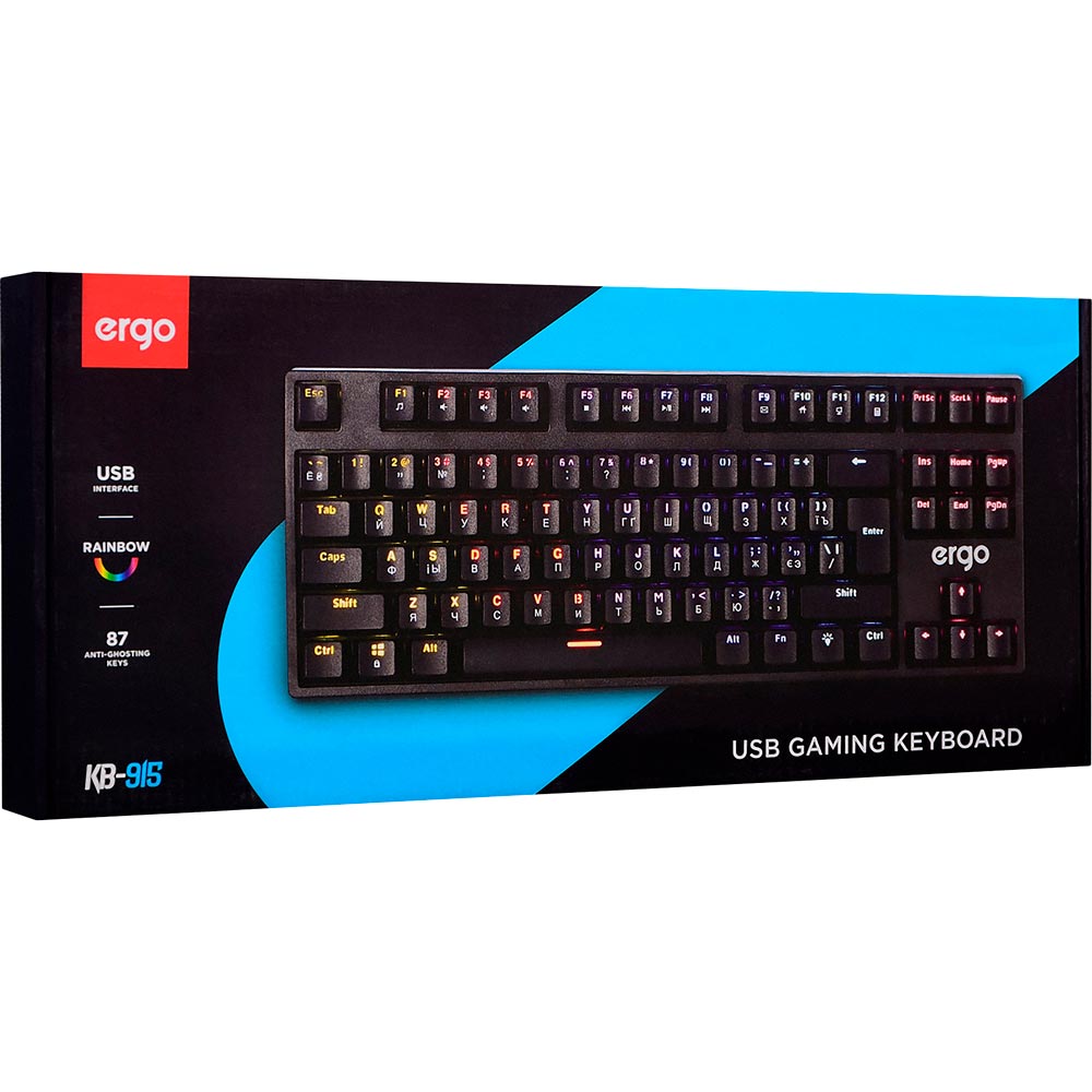 В Україні Клавіатура ERGO KB-915 TKL Black (KB-915)