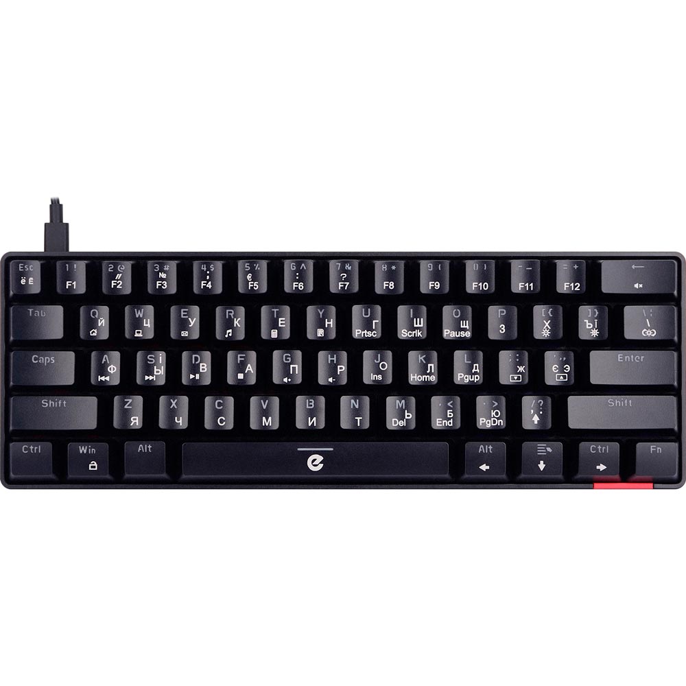 Клавіатура ERGO KB-930 MINI Black (KB-930) Конструкція механічна