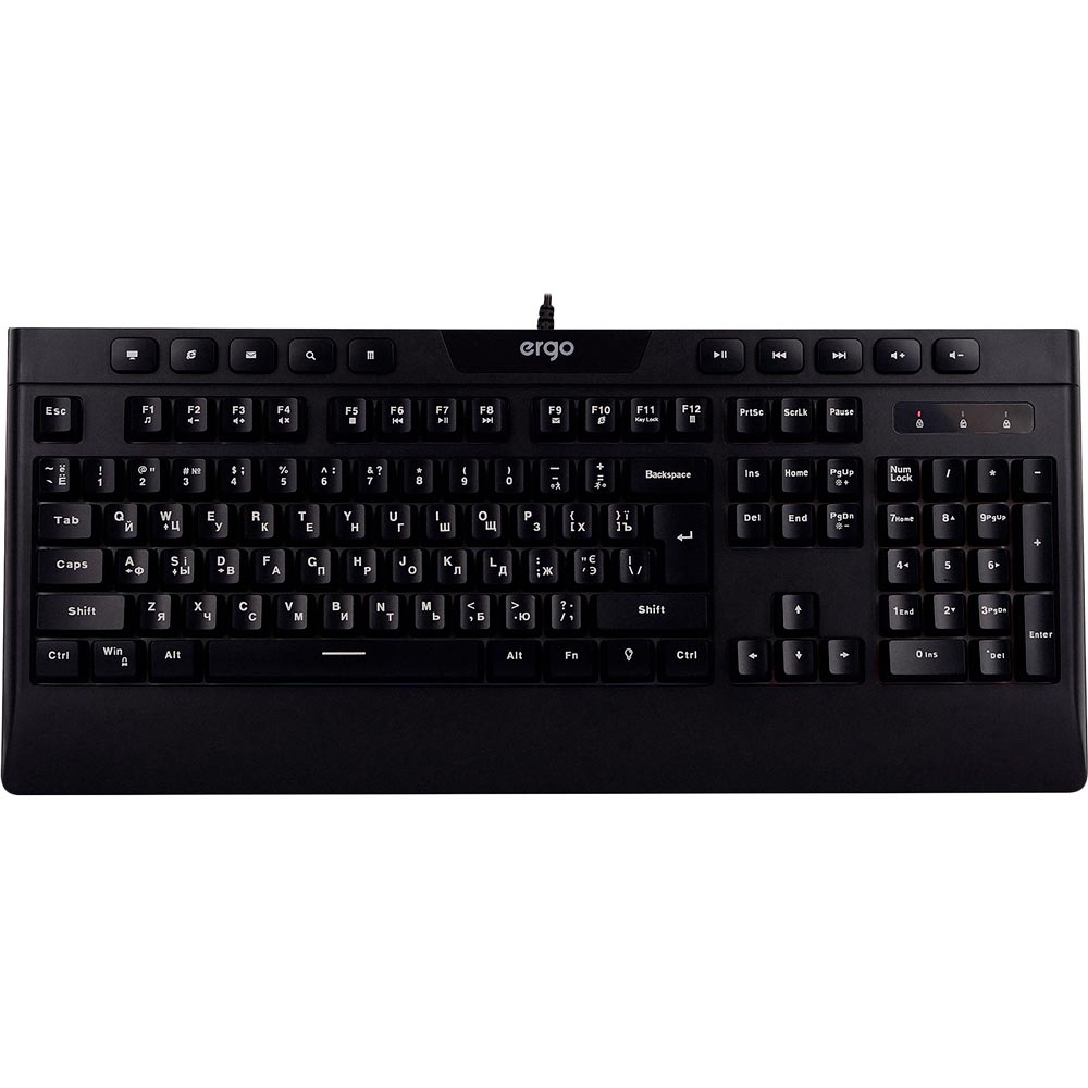 Клавіатура ERGO KB-510 Black (KB-510) Конструкція мембранна