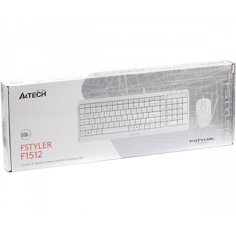 Комплект A4TECH F1512 White USB Підключення дротове