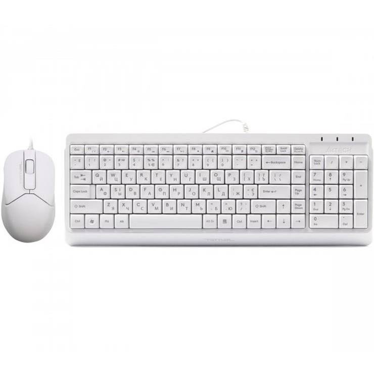 Комплект A4TECH F1512 White USB