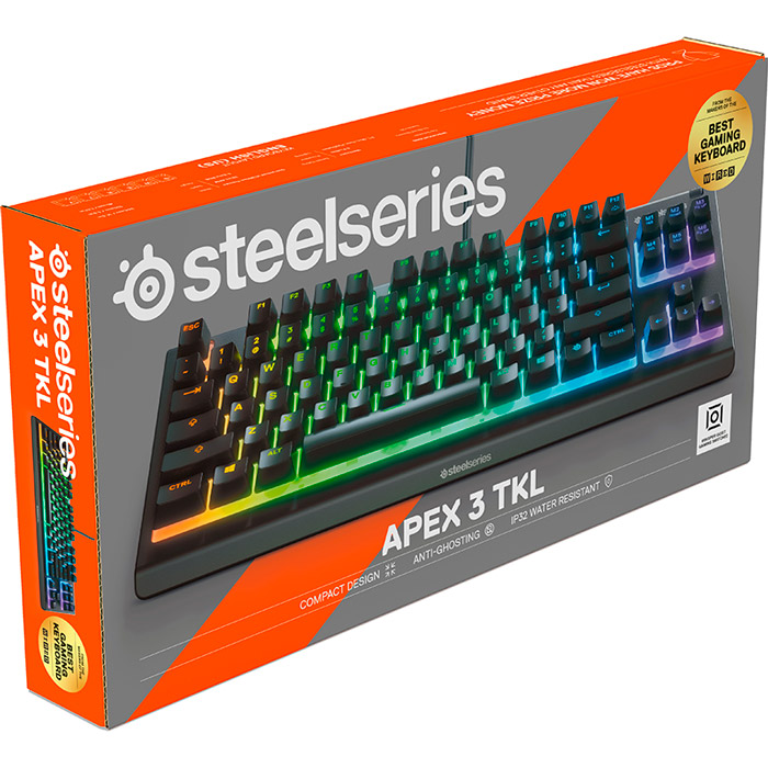 В Україні Клавіатура STEELSERIES APEX 3 TKL UA (64831)