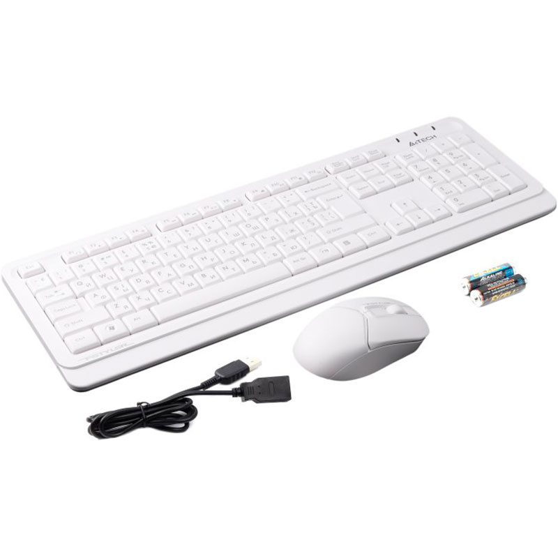 Комплект A4TECH Fstyler FG1012 White Подключение беспроводное