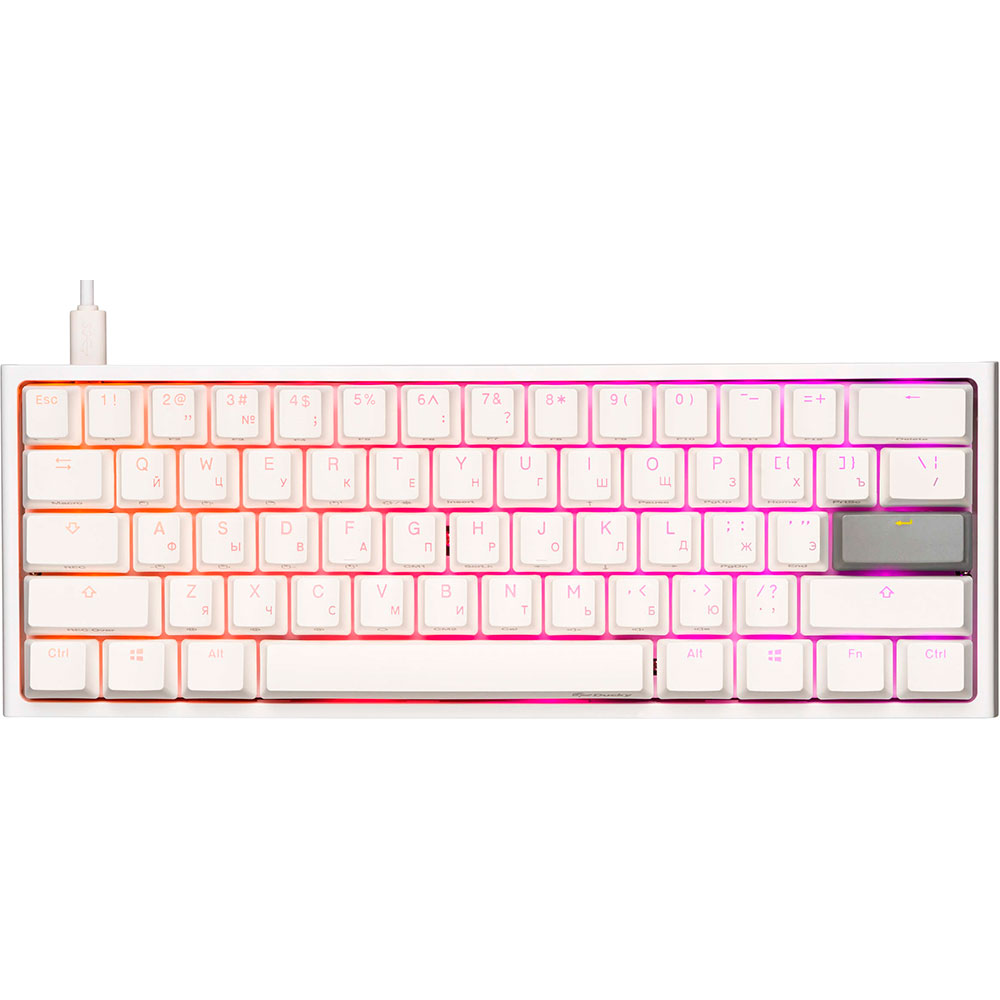 

Клавиатура DUCKY One 2 Mini RGB LED White (DKON2061ST-RRUPDWWT1), One 2 Mini, Cherry Red, RGB LED, RU PBT, White