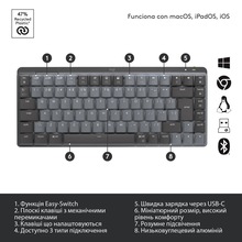 Клавиатура Logitech MX Mechanical Mini Minimalist Graphite (920-010780)