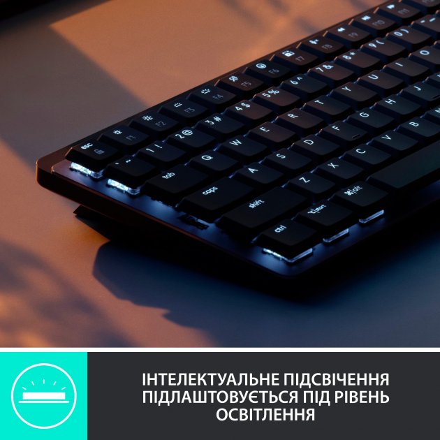 Клавиатура LOGITECH MX Mechanical Mini Minimalist Wireless GRAPHITE (920-010782) Конструкция механическая