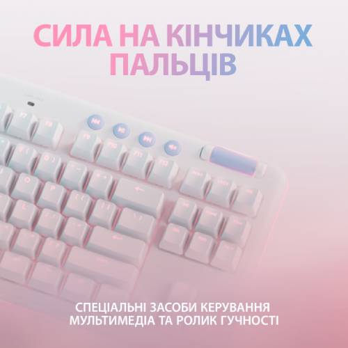 Клавіатура LOGITECH G715 Wireless Gaming Linear White (920-010692) Підключення бездротове