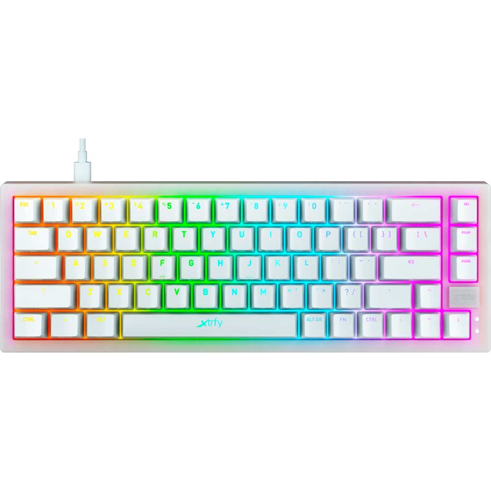 Клавіатура Xtrfy K5 Kailh Red Hot-Swap RGB White (K5-RGB-CPT-TPWHITE-R-UKR) Клавіатура Xtrfy K5 Kailh Red Hot-Swap RGB White (K5-RGB-CPT-TPWHITE-R-UKR)