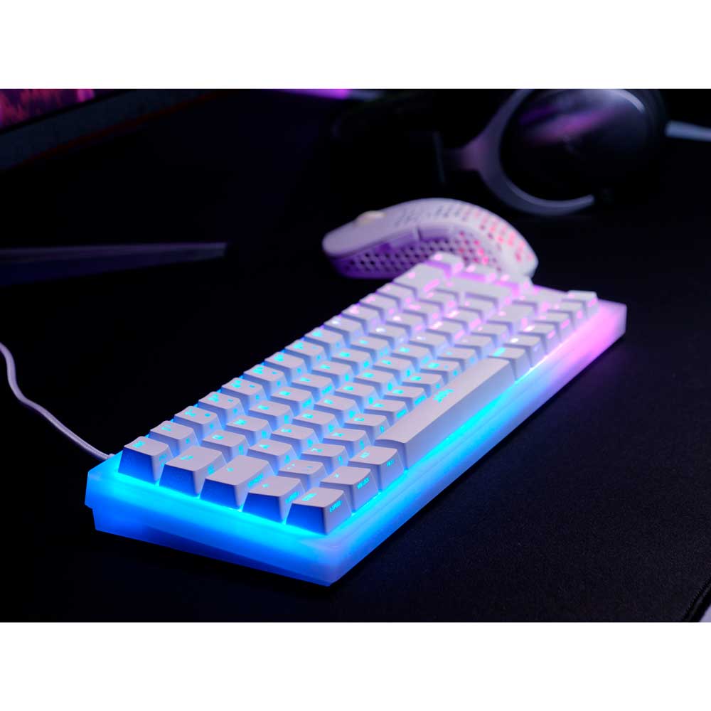 Клавіатура Xtrfy K5 Kailh Red Hot-Swap RGB White (K5-RGB-CPT-TPWHITE-R-UKR) Підключення дротове