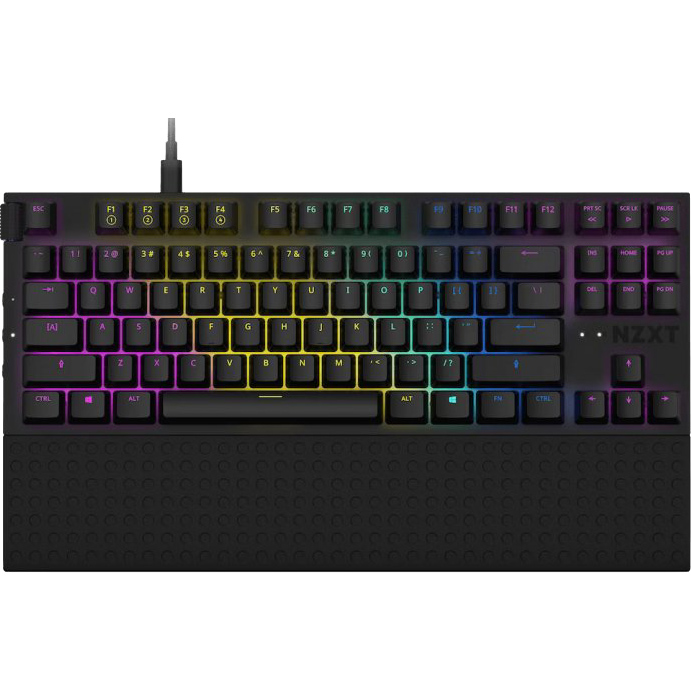 Клавиатура NZXT TKL (ANSI) Gateron Red Switches USB UK EN Layout Black (KB-1TKUS-BR)
