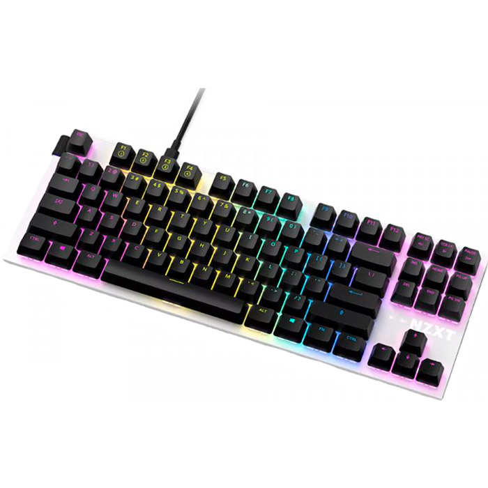 Клавіатура NZXT TKL (ANSI) Gateron Red Switches USB UK EN Layout White (KB-1TKUS-WR) Комплектація клавіатура