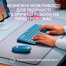 Клавіатура LOGITECH K380 для Mac Multi-Device Bluetooth US Blueberry (920-011180)