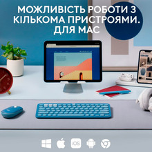 Клавіатура LOGITECH K380 для Mac Multi-Device Bluetooth US Blueberry (920-011180)