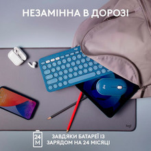 Клавіатура LOGITECH K380 для Mac Multi-Device Bluetooth US Blueberry (920-011180)