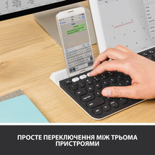 Клавіатура LOGITECH K780 Multi-Device Wireless US Dark Grey/Spackled White (920-008042)