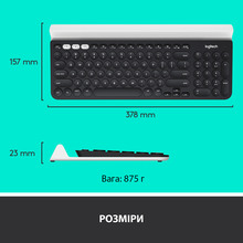 Клавіатура LOGITECH K780 Multi-Device Wireless US Dark Grey/Spackled White (920-008042)