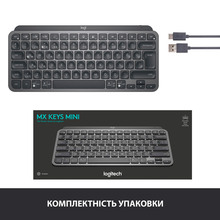 Клавіатура LOGITECH MX Keys Mini Minimalist Wireless US Graphite (920-010498)
