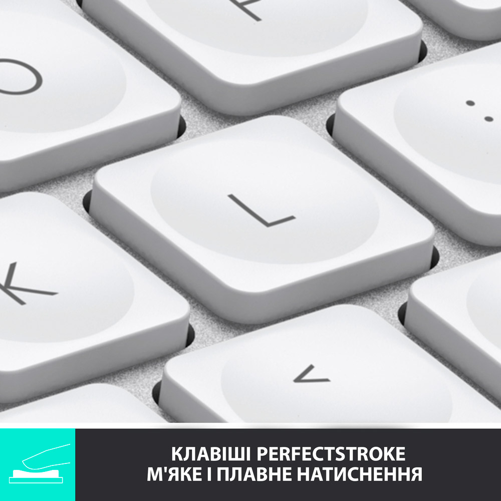 Фото Клавіатура LOGITECH MX Keys Mini Minimalist Wireless US Pale Grey (920-010499)