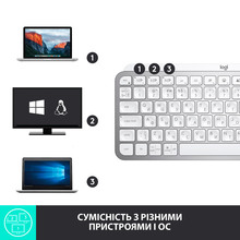 Клавіатура LOGITECH MX Keys Mini Minimalist Wireless US Pale Grey (920-010499)