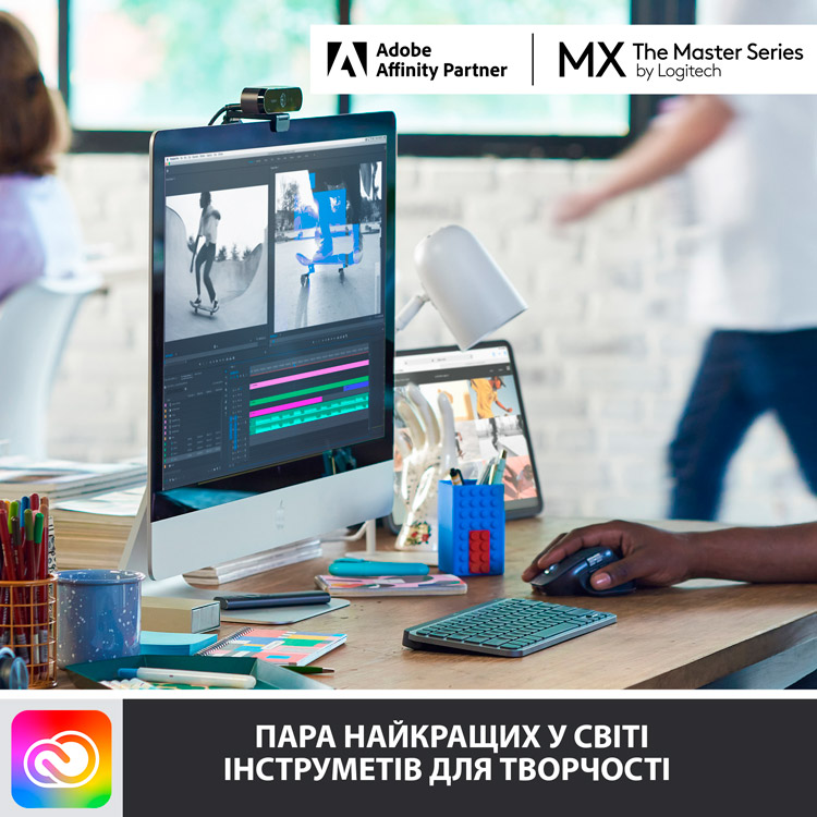 Клавіатура LOGITECH MX Keys Mini Minimalist Wireless US Pale Grey (920-010499) Підключення бездротове