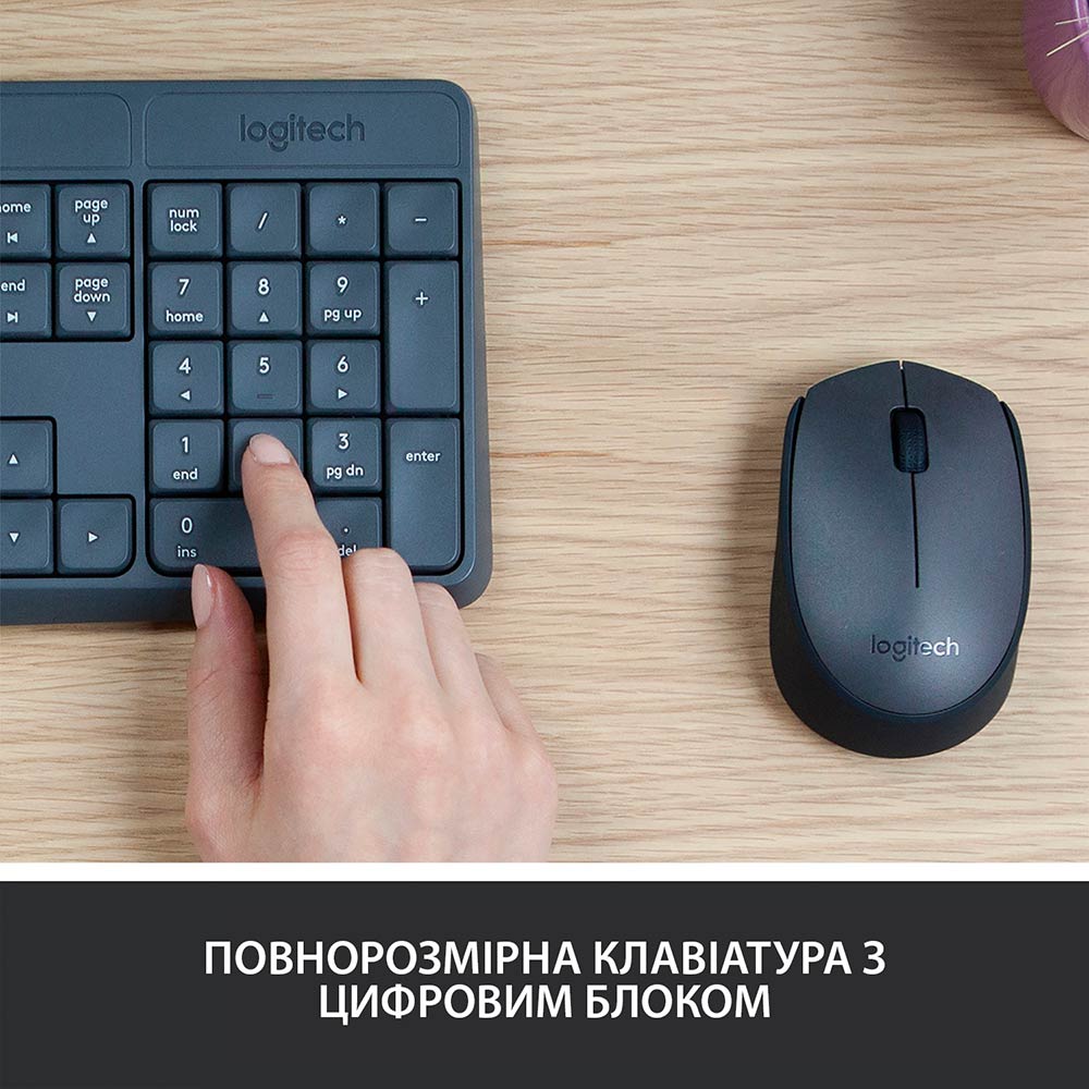 Комплект LOGITECH MK235 Wireless Combo US (920-007931) Класс мультимедийная