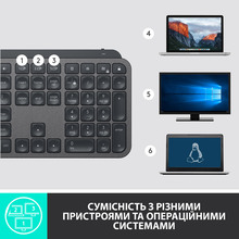 Клавиатура LOGITECH MX Keys Advanced Wireless US Graphite (920-009415)