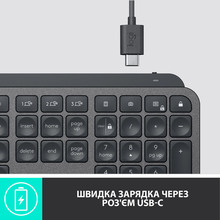 Клавиатура LOGITECH MX Keys Advanced Wireless US Graphite (920-009415)
