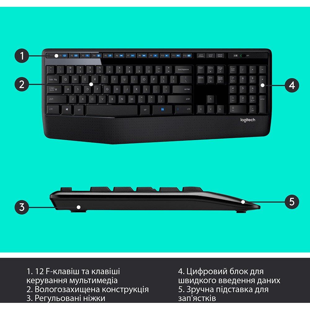 Внешний вид Комплект LOGITECH MK345 Wireless Combo US (920-006489)