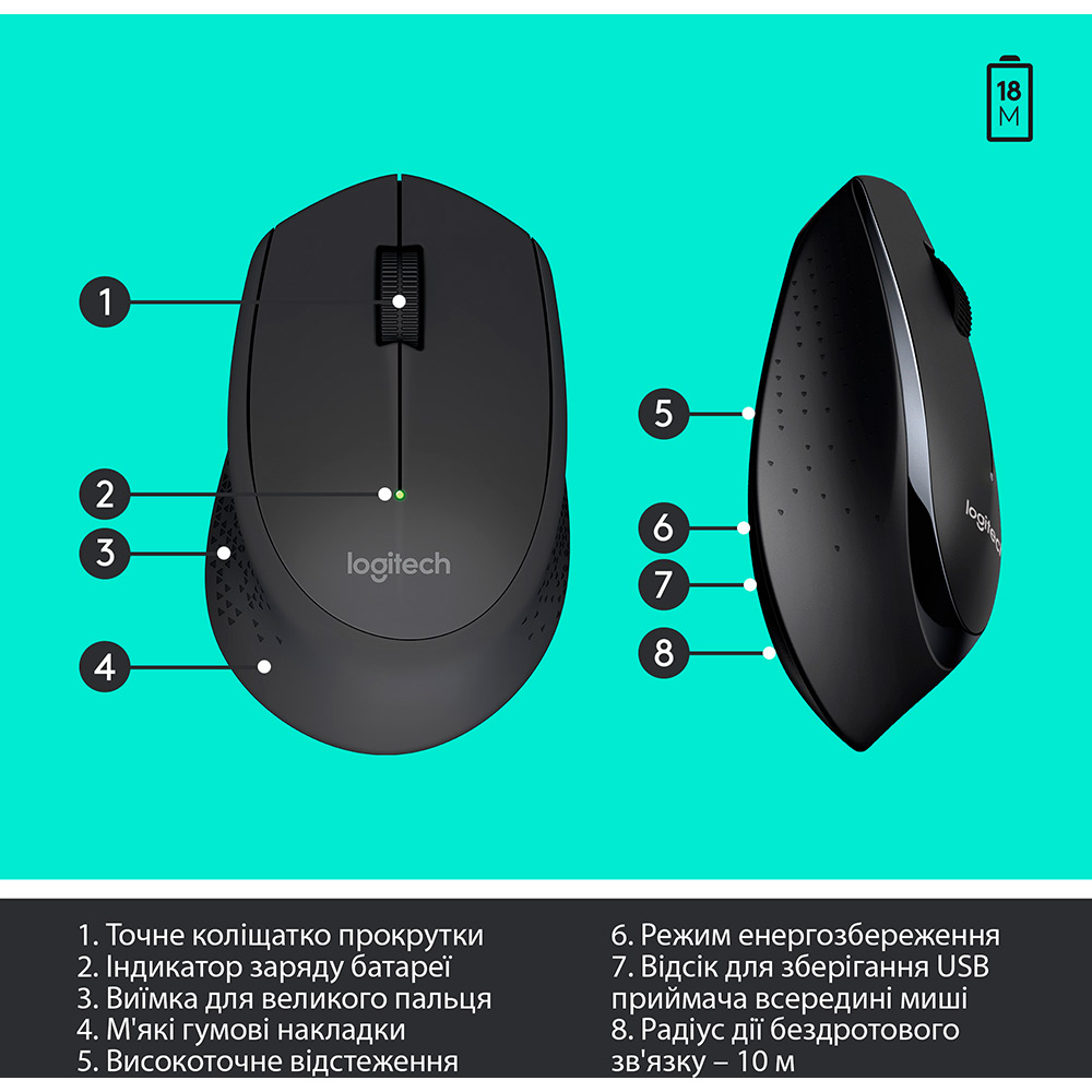 Фото Комплект LOGITECH MK345 Wireless Combo US (920-006489)