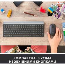 Комплект LOGITECH MK470 Slim Wireless Combo UA Graphite (920-009204)