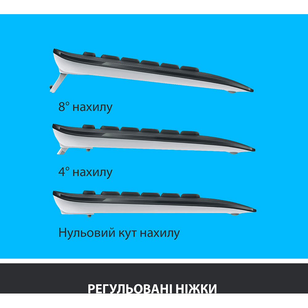 Комплект LOGITECH MK540 ADVANCED Wireless Combo US (920-008685) Подключение беспроводное